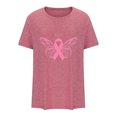 thumbnail image 5 of TIMIFIS Chandails de Sensibilisation au Cancer du Sein pour Femmes Été Ample Imprimé T-Shirt à Col Rond Manches Courtes Blouse Décontractée Automne/hiver, 5 of 5