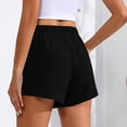 thumbnail image 3 of Plebaso 2 Pack Womens Sweat Shorts Casual Drawstring Running High Waisted Athletic Shorts with Pockets, 3 of 6