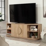 Sauder Select TV Stand for TV's up to 65", Harmony Ash Finish