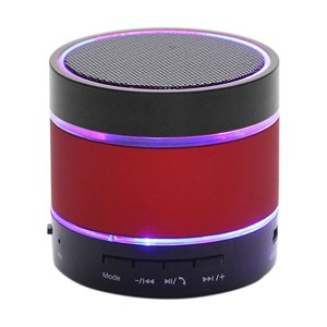 7 Couleurs LED Haut-parleur Bluetooth léger LED haut-parleur LED Haut-parleur sans fil Portable Surround bluetooth Stereo Sound Waterproof Speaker, Rouge