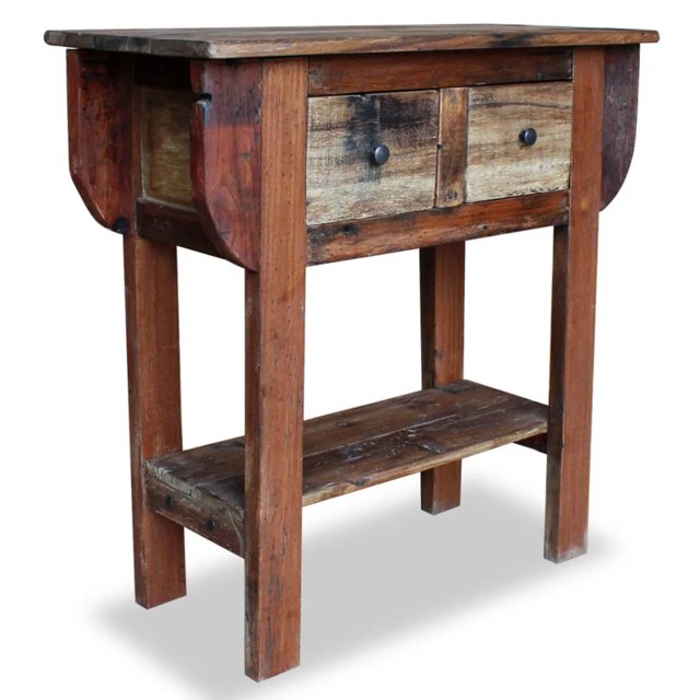 vidaXL Console en Bois Massif 80x35x80 cm