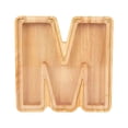 thumbnail image 1 of Birdeem Personalized Wooden Name Money Box Wooden Deposit Box Twenty Six English Letters, 1 of 1