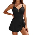 thumbnail image 1 of Swimsuit with Tummy Control and Lift For Women, Crisscross Ruched One-Piece Swim Dress with Adjustable Straps and Removable Padding for Beach or Pool, 1 of 9