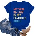thumbnail image 5 of JIRNDf Hauts pour Femmes Été T-Shirts Tendance Manches Courtes Col Rond Ample Confortable Doux Décontracté Basique Mignon T-Shirts Graphiques pour Femmes Chemises Bleu G, 5 of 5