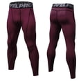 thumbnail image 2 of Pantalon de Compression pour Hommes Quatre Saisons Simple Exercice Ajusté Entraînement Physique Course Extensible Basketball Base Entraînement Pantalon D\'entraînement Physique Pantalon, 2 of 5