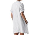 thumbnail image 4 of Gspmoly Robes d'Été pour Femmes, Robe Chemise à Boutons pour Femmes Décontractée Ample à Col Rabattu à Manches Courtes avec Poches Robes de Mariage pour Femmes Liquidation, 4 of 9