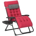 thumbnail image 1 of Outsunny Padded Zero Gravity Chair, Folding Recliner Chair, Red, 1 of 10