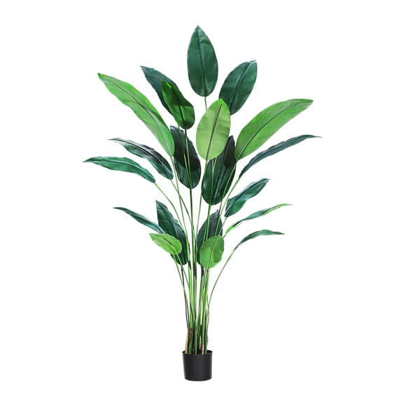 Plante Artificielle d'Oiseau de Paradis, Décor Moderne Intérieur Extérieur Arbre Tropical Factice à Faible Entretien, Assemblage Facile, Verdure pour la Maison Ou le Bureau, Cadeau de Pendaison de Crémaillère Idéal