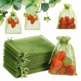 thumbnail image 2 of MesaSe 100 Pcs Filet de Protection contre les Insectes des Plantes Sacs de Protection des Fruits Verts pour Pommes Tomates Fruits, 2 of 6
