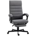 thumbnail image 1 of Vinsetto High-Back Office Chair Linen Computer Desk Chair Grey, 1 of 10