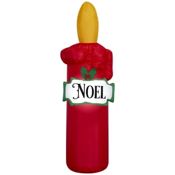Bougie gonflable de Noël pour jardin Airblown avec pancarte SM (WMCA)