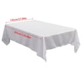 thumbnail image 2 of Table Cloth for Hotel Banquet and Wedding Scenes – Solid Color Rectangular Satin Tablecloth Smooth Finish White Satin Fabric Easy Care and Elegant Presentation, 2 of 6