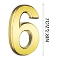 thumbnail image 2 of Wall Stickers for Front Door ,3 Inch Gold Modern House Numbers Mailbox Numbers 0-9 Self-Adhesive Street Door Home Address Metal Numbers For Outside Or Inside Signs Easy Install, 2 of 2