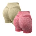 thumbnail image 2 of Hurxie Deals 2 Pcs Shorts d'Entraînement pour Femmes Sans Roulement Compression Sans Couture Short de Gym, 2 of 8