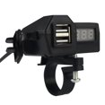 thumbnail image 2 of Car Motorcycle Mobile Phone Charger Adapter 10-24V Abs Waterproof Dual Usb With Switch Rv Boat Car Charger + Voltmeter, 2 of 5