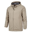 thumbnail image 1 of LSLJS Men's Four Seasons Jacket Outdoor Mountaineering Solid Color Jacket( Khaki, M), 1 of 2