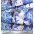 thumbnail image 3 of Soimoi Rayon Fabric Snowflake & Tree Watercolor Printed Craft Fabric by the Yard 42 Inch Wide, 3 of 3