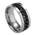 thumbnail image 1 of Miangastore Simple and Durable Titanium Steel Finger Ring for Decor Black with Box Size 9, 1 of 8
