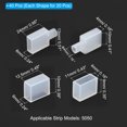 thumbnail image 2 of Unique Bargains Bouchon de Bouchon en Silicone, 40 Pcs IP67 Étanche avec 2 Trous Compatible 5050 Bande LED 10mm de Large, Inclus, 2 of 5