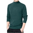 thumbnail image 1 of Lovzfmll Chemise à Manches Longues Col Montant Automne Hiver pour Hommes, Haut Col Rond pour Superposition et Style Décontracté Vert, 5TG, 1 of 5