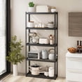 thumbnail image 2 of Costway 4 PCS 5-Tier Heavy Duty Storage Shelf Storage Utility Rack Shelf with Anti-tipping Device Black, 2 of 10