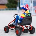 thumbnail image 4 of Gymax Kids Pedal Go Kart 4 Wheel Ride On Toys w/ Adjustable Seat & Handbrake Red, 4 of 10