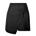 thumbnail image 1 of B91xZ Jupe pour Femmes Taille Haute Midi Séchage Rapide Jupe Évasée Décontractée, Noir L, 1 of 5