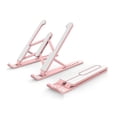 thumbnail image 1 of TFixol Adjustable Laptop Tablet Stand Multi-angle Laptop Holder Portable & Foldable Laptop Riser for 10-16'' laptops Hollow Design Pink, 1 of 8