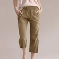 thumbnail image 2 of School Clothes for Girls Suet Pants for Girls Kids Comfortable High Waisted Wide Leg Pants Drawstring Elastic Trousers Comfy Straight Leg Long Pants With Pockets, 2 of 5