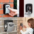 thumbnail image 2 of TORUBIA Key Lock Box for Outside Wall Mount 4 Digit Combination Lock Box Security Key Storage Lock Box, 2 of 4