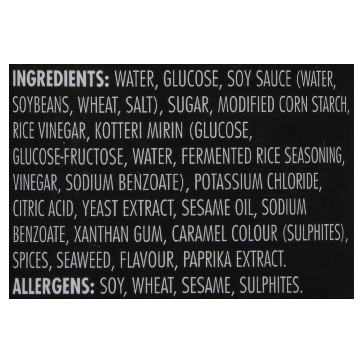 Teriyaki Experience Sauce Teriyaki Réduite en Sodium