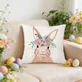 thumbnail image 2 of Fasiaou Colorful Easter Rabbit Print Pillow Cases for Decorative Couch Cushions and Seasonal Home Living Room Updates,D, 2 of 6
