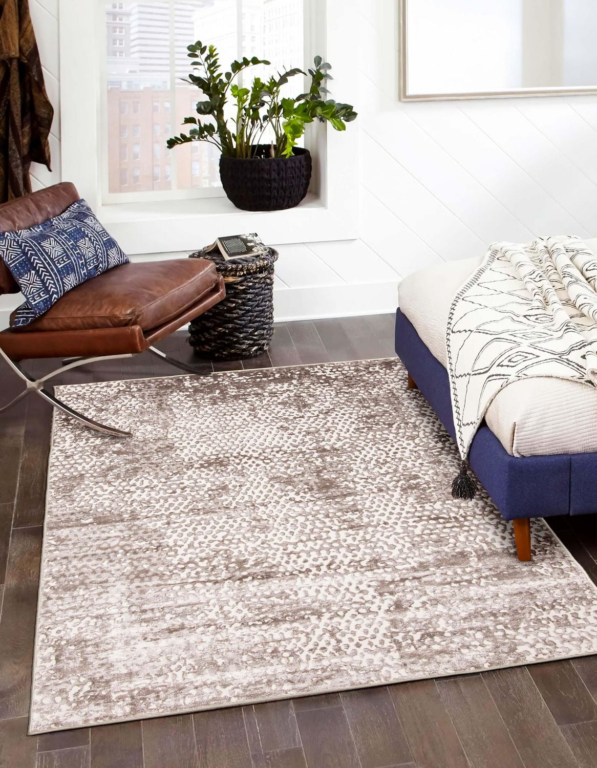ECARPET Sarah 5'0" x 8'0" Contemporary/Modern Area Rug for Living Room, Bedroom, Dining Room, Entrance, Hallway and More.