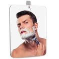 thumbnail image 3 of Fogless Shower Mirror 8x6 Inch Shatterproof Acrylic Wall Hanging & Handheld Design for Shaving, Makeup - Portable Travel Camping Locker Mirror with Removable Hook - Safe for Kids, Easy Clean, 3 of 8