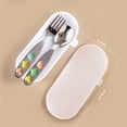 thumbnail image 3 of Yhmxh Kitchen Gadgets Dinnerware Set 2pc Toddler Utensils Baby Spoon Fork Set Toddler Flatware Set With Travel Carrying Case Baby Feeding Training Spoons Forks With Cute Handle Stainless Steel Kitchen, 3 of 8