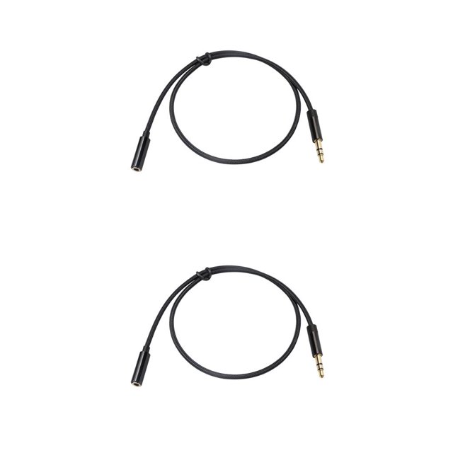 QualitChoice Laptop Portable Audio Extension Cable MP3 Player 3.5mm Male to Female Adapter Converter Accessories Replacing Parts 0.5m 2Set