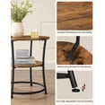 thumbnail image 4 of VASAGLE Side Table, 2-Tier Round End Table, Nightstand with Steel Frame for Small Spaces, Living Room, Bedroom, Rustic Brown and Ink Black, 4 of 5