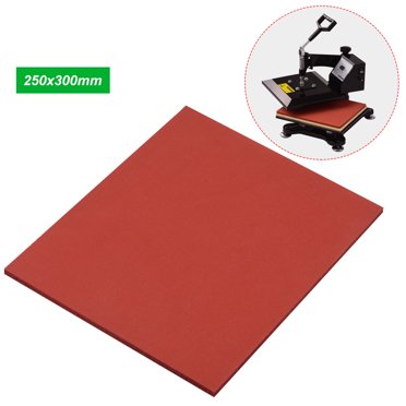 Silicone Pad,300 * 8mm Pad Temperature Resistant * 8mm Heat Resistant Plate Heat Silicone Pad Temperature 250 * 300 Mat Silicone Pad Temperature Resistant Plate Qisuo Heat Mat * 300 * Red Huiop