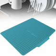 thumbnail image 1 of 2025 Upgrade Silicone Dish Drying Mat For Kitchen Counter Extra Large Dish Drying Pad Heat & Water Silicone Dish Drying Mats With Drain Lip For Drying Dishes Rack, 1 of 7