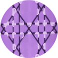 thumbnail image 1 of Ahgly Company Machine Washable Indoor Round Transitional Violet Purple Area Rugs, 6' Round, 1 of 7