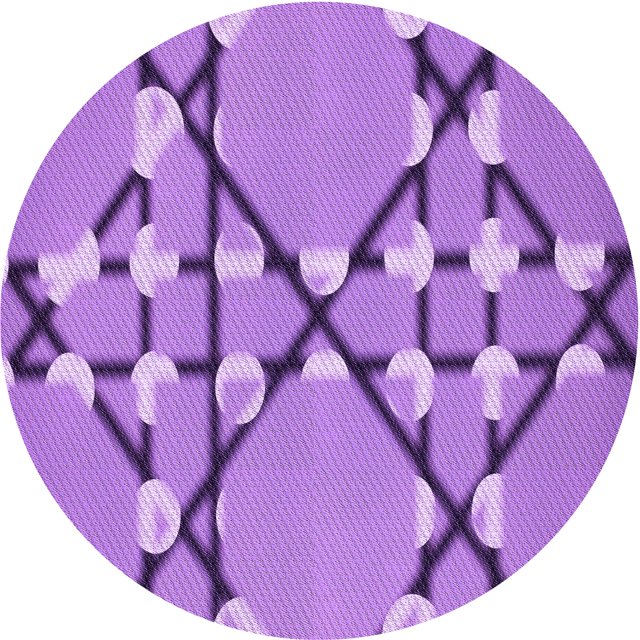 Ahgly Tapis d'Intérieur Lavable en Machine Carré Violet Transitionnel, 3 Pieds Carré
