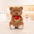 thumbnail image 2 of Rose Teddy Bear Plush Toy With Realistic Red Rose Keepsake Gift In Box, 2 of 6