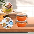 thumbnail image 1 of Containers for Lunch Box, Metal Bento Lunch Box Insulated Mens Lunch Box for Work Lunchbox Lunch Box for Work Lunch Box Womens, Orange-1 Layer, 1 of 6