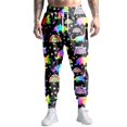 thumbnail image 2 of 80S Costumes for Men Wide Legged Cotton Pants Joggers Pants Casual Pants Lavender Pants Men Running Pants with Drawstring Stocking Gift Boy 90S Outfit for Men, 2 of 5