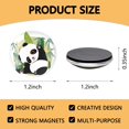 thumbnail image 2 of Glass Fridge Magnets, 12Pcs Panda Magnets Glass Fridge Decoration Magnets Strong Locker for Kitchen Office Whiteboards Cabinets Creative Decorative Magnets for Gift, 2 of 7