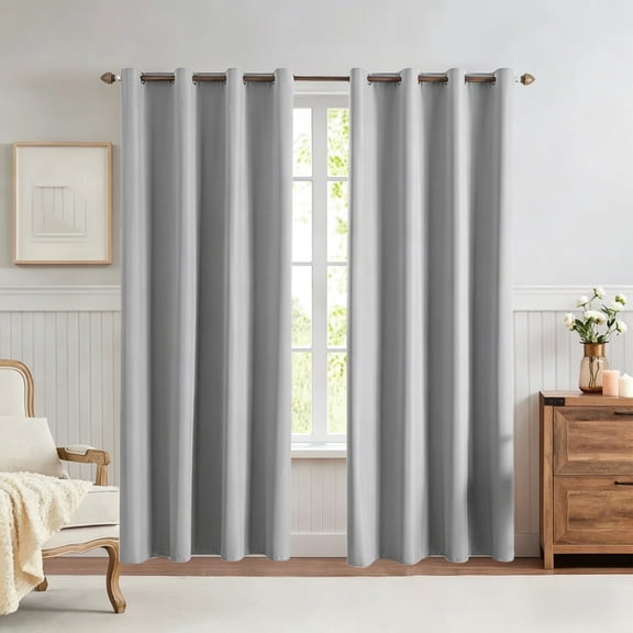 Qonioi Rideau Occultant 59x63, Panneaux Isolants Pare-Soleil pour Baie de Chambre, Revêtement de Fenêtre Assombrissant Sans Perçage pour Pare-Soleil de Salon, Gris