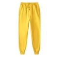 thumbnail image 1 of Yuyuzo Sweatpants for Women High Waisted Drawstring Joggers Pants Solid Color Fleece Lined Trousers, 1 of 2