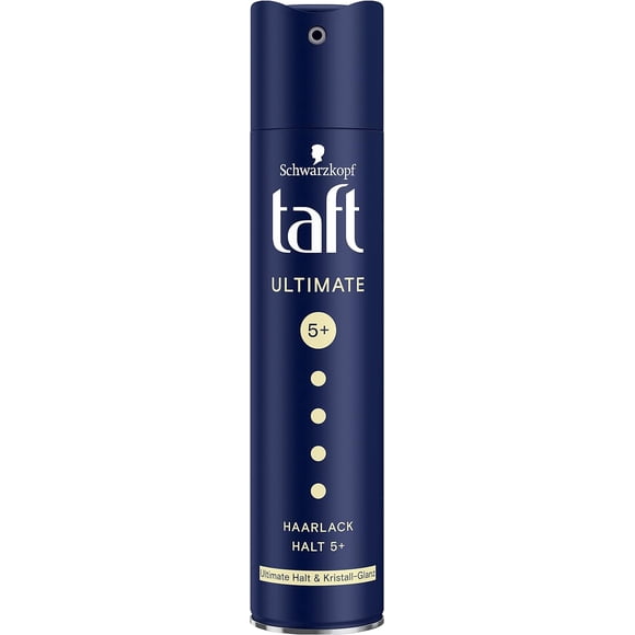 Taft Hair Polish Ultimate Hold & Crystal Shine, Hold Grade 5+ (250 ml), Styling Spray Provides Ultimate Hold and Radiant Crystal Shine for up to 72 Hours, No Residue