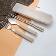 thumbnail image 3 of RKSTN Kitchen Utensils 3pcs/set Spoon Fork Chopsticks Stainless Steel Travel Cutlery Tableware Box Kitchen Utensils, 3 of 4