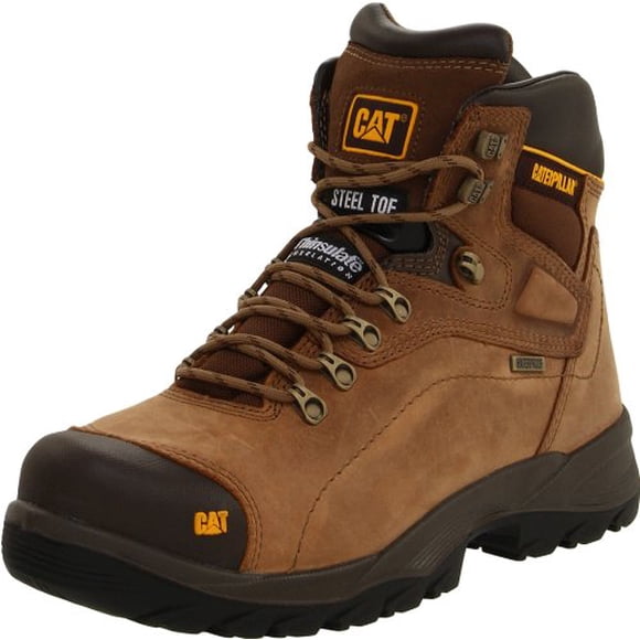 Caterpillar Men's Diagnostic Steel-Toe Waterproof Boot,Dark Beige,12 W US